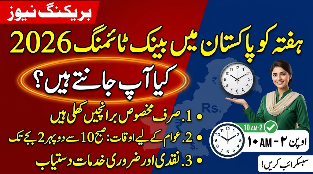 Bank Timings on Saturdays in Pakistan 2026