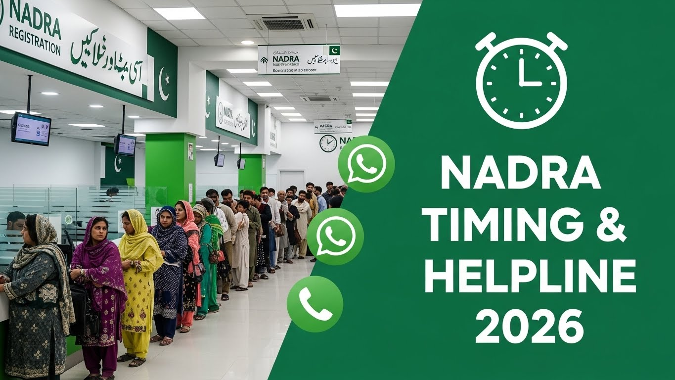 NADRA Office Timings 2026 in Pakistan