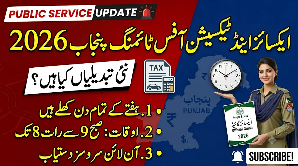 Excise and Taxation Office Timing Punjab