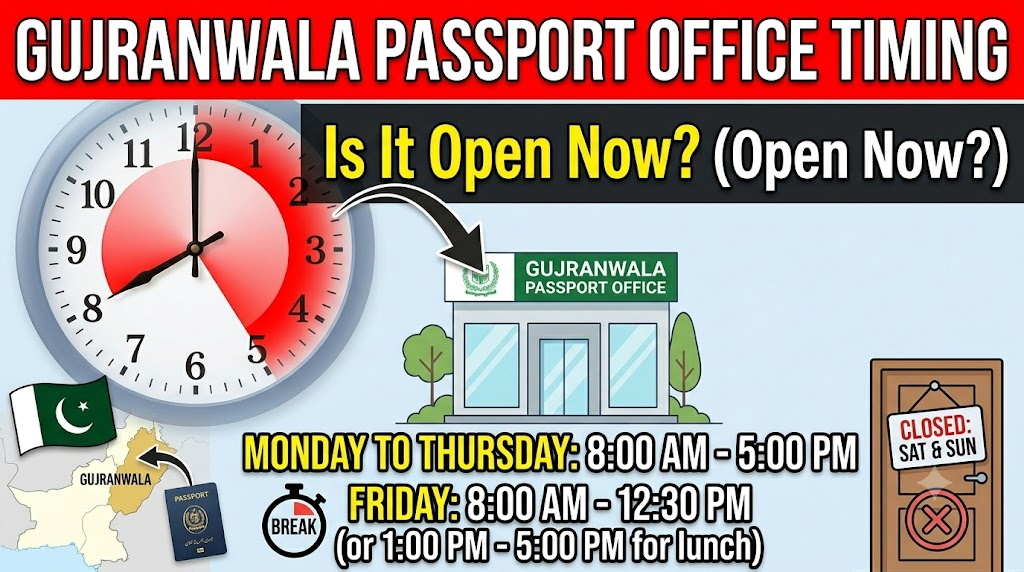 Passport Office Gujranwala Timing